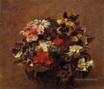  latour - Bouquet de Fleurs Pensées Henri Fantin Latour